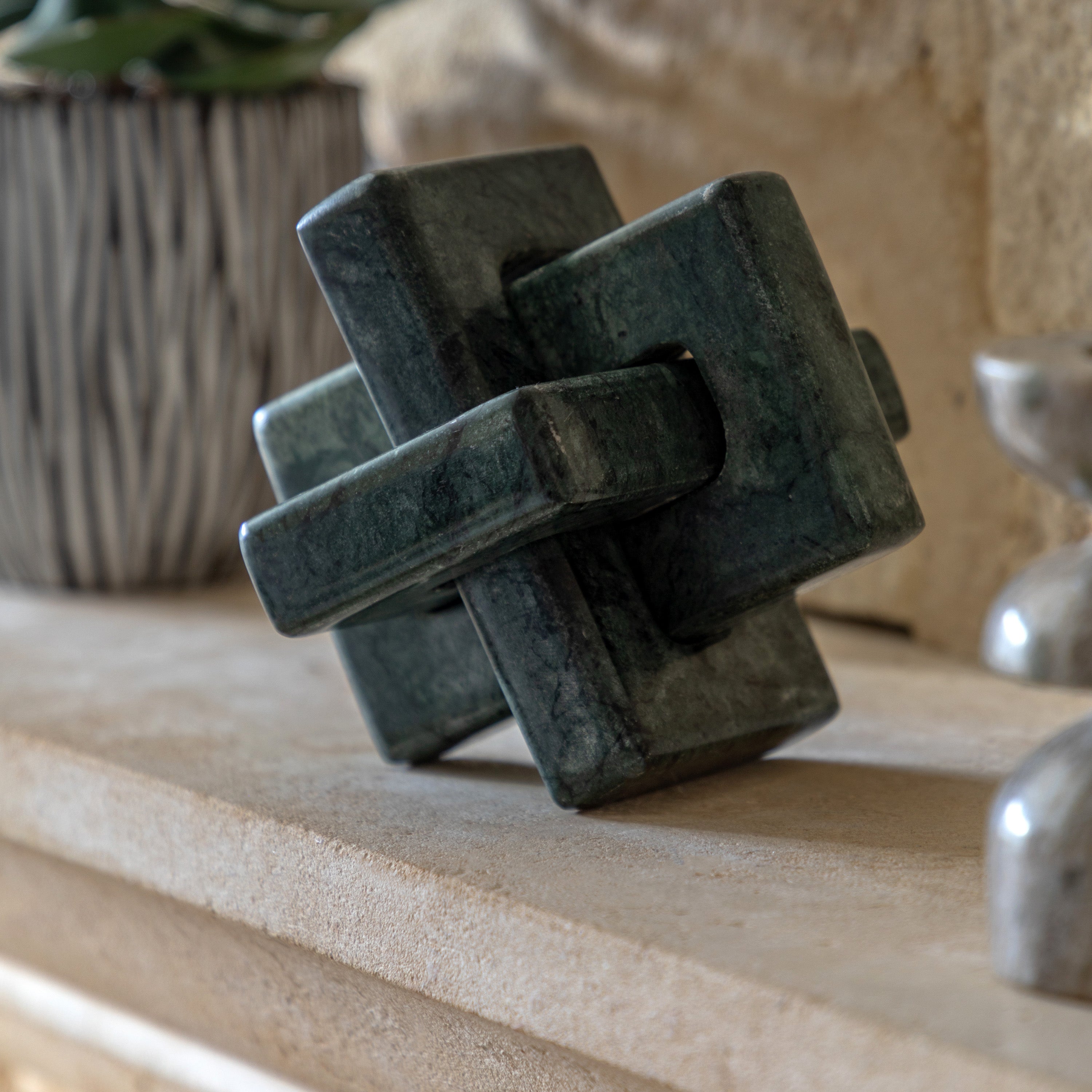 Visano Link Green Marble Sculpture